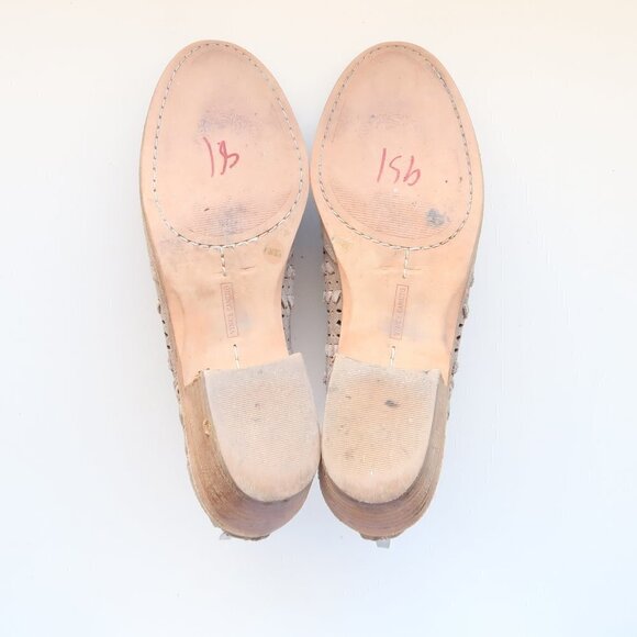 Vince Camuto Taupe Suede Leather Bock Heel Bohemian Ankle Boots Booties Size 8.5 - Picture 7 of 16